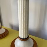 Alabaster and marble pedestal table