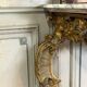 Painted and gilded wooden console, Italy, 18th century.