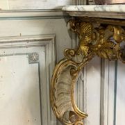 Console en bois peint et doré, Italie, XVIIIème siècle