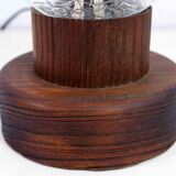 Table lamp in wood and glass