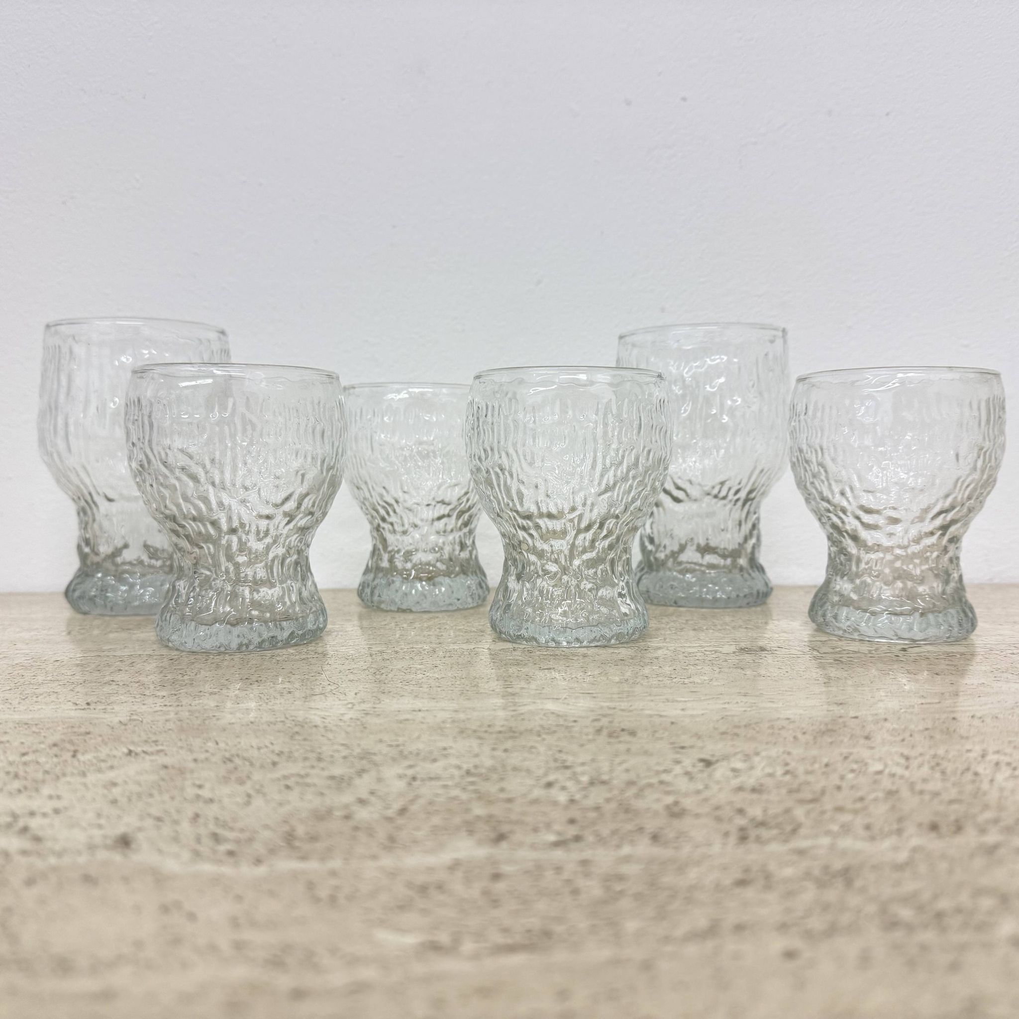 Set of 6 vintage drink glasses Ravenhead Siesta by Hardie Williamson , 1970