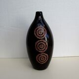 Large black ceramic vase