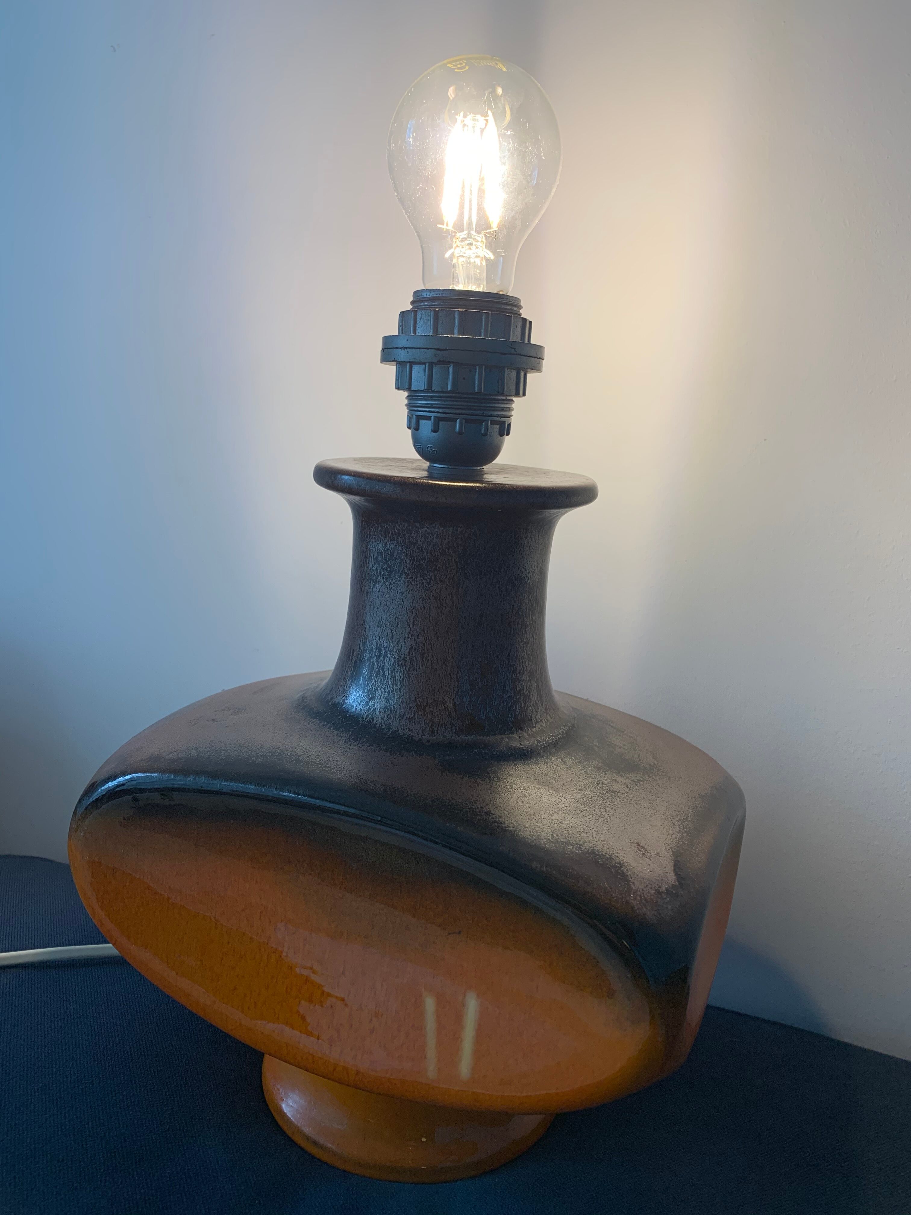 Pied de lampe céramique vernie Cari Zalloni pour Steuler 1970