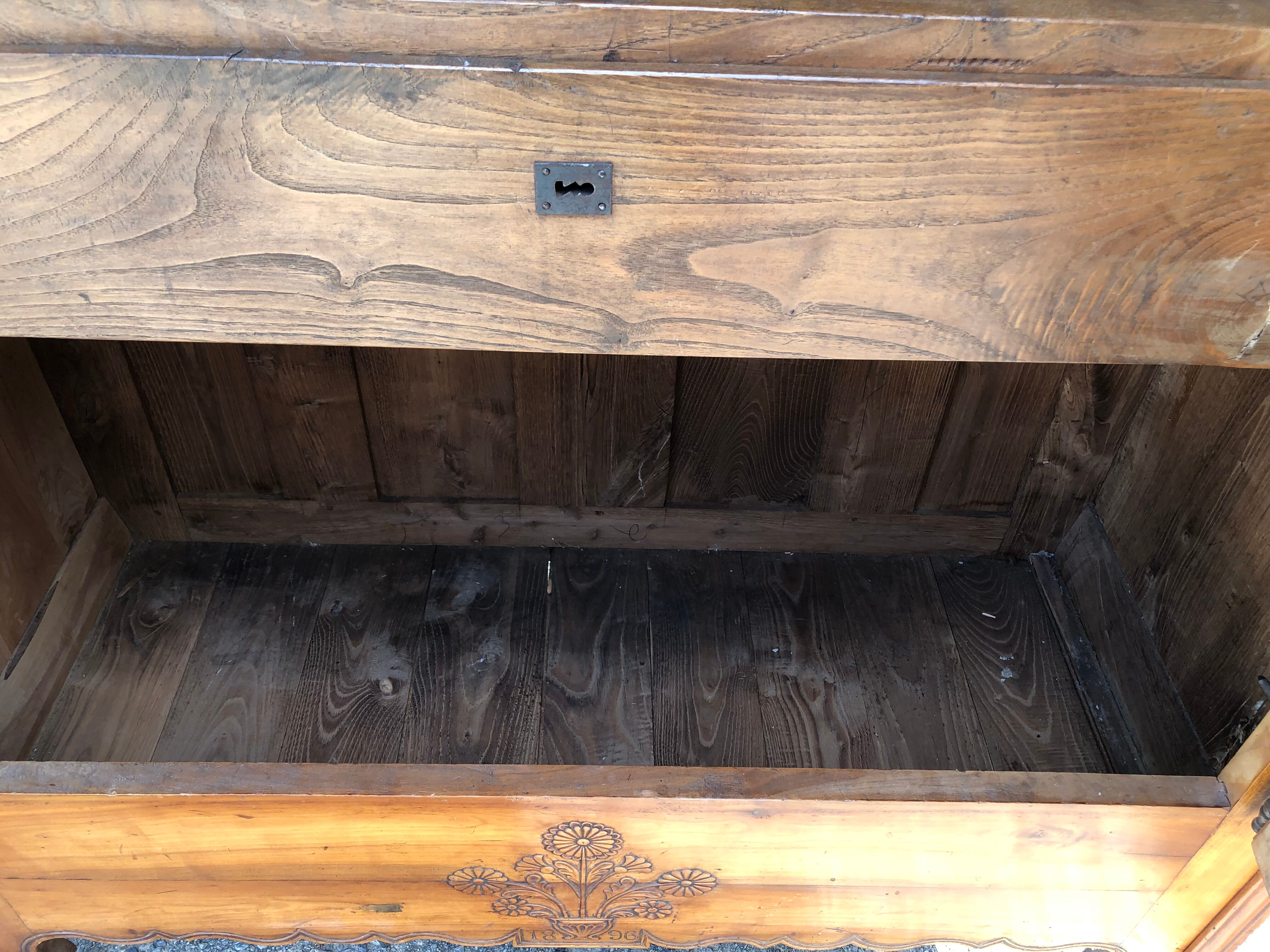 Louis XV style cherry wood cabinet late 19th century