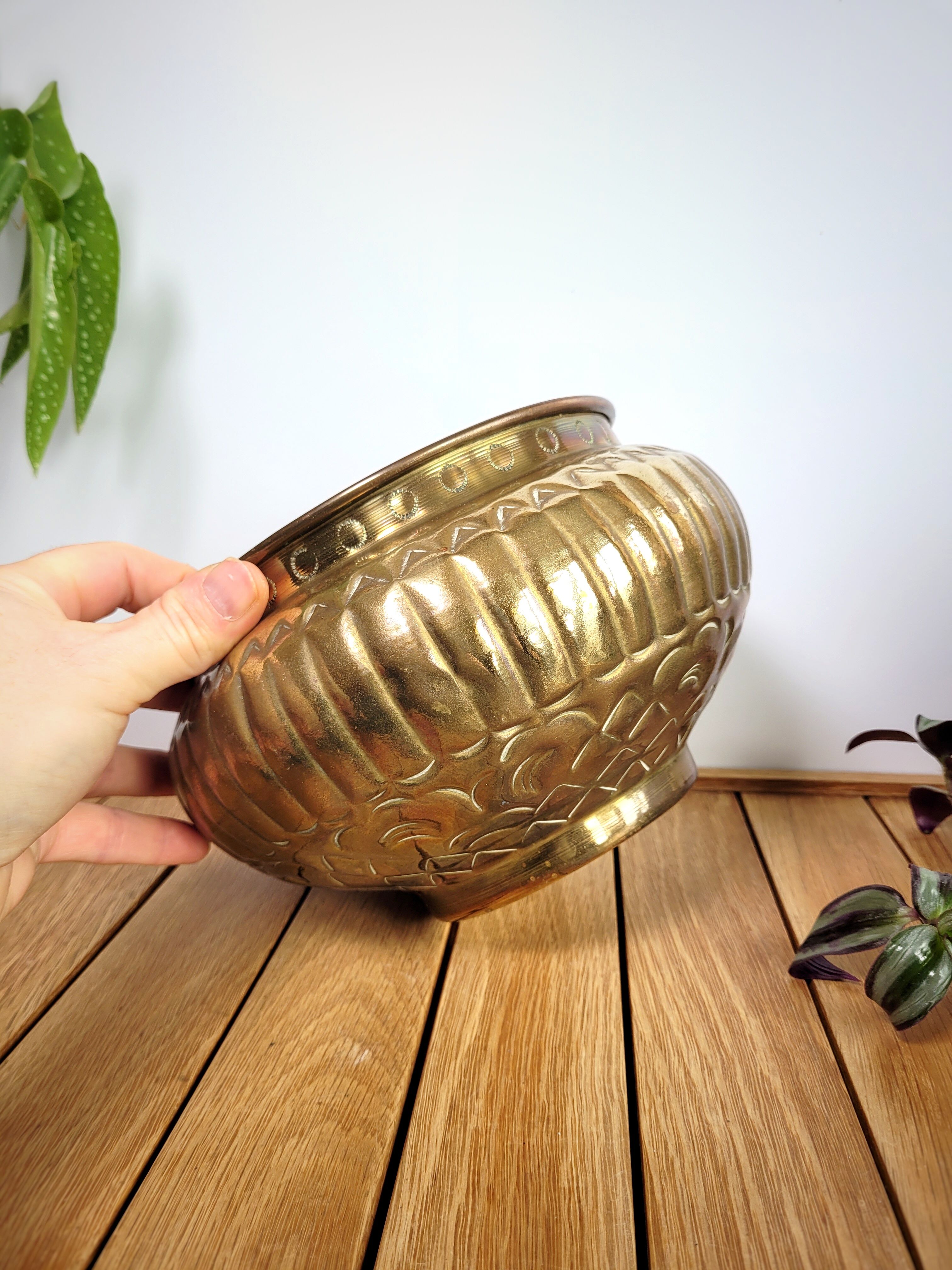 Brass pot cover
