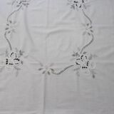 Embroidered tea tablecloth or curtain