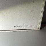 Abstract table, Gilbert AUQUIERE "Fusion XXI" mixed media, 1965