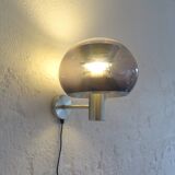 Aluminum and plexiglass wall light, 1970s