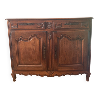 Solid oak sideboard Louis XV transition