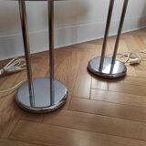 Paire de lampes champignon design Robert Sonneman 1989
