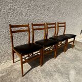 Set of 4 Scandinavian style teak chairs
