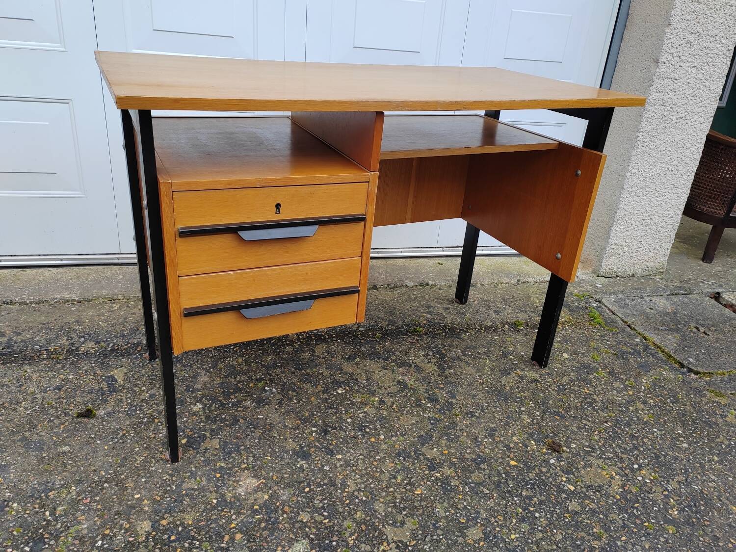 Vintage blond wood desk