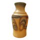 Old beige gray brown ceramic vase w. germany vintage
