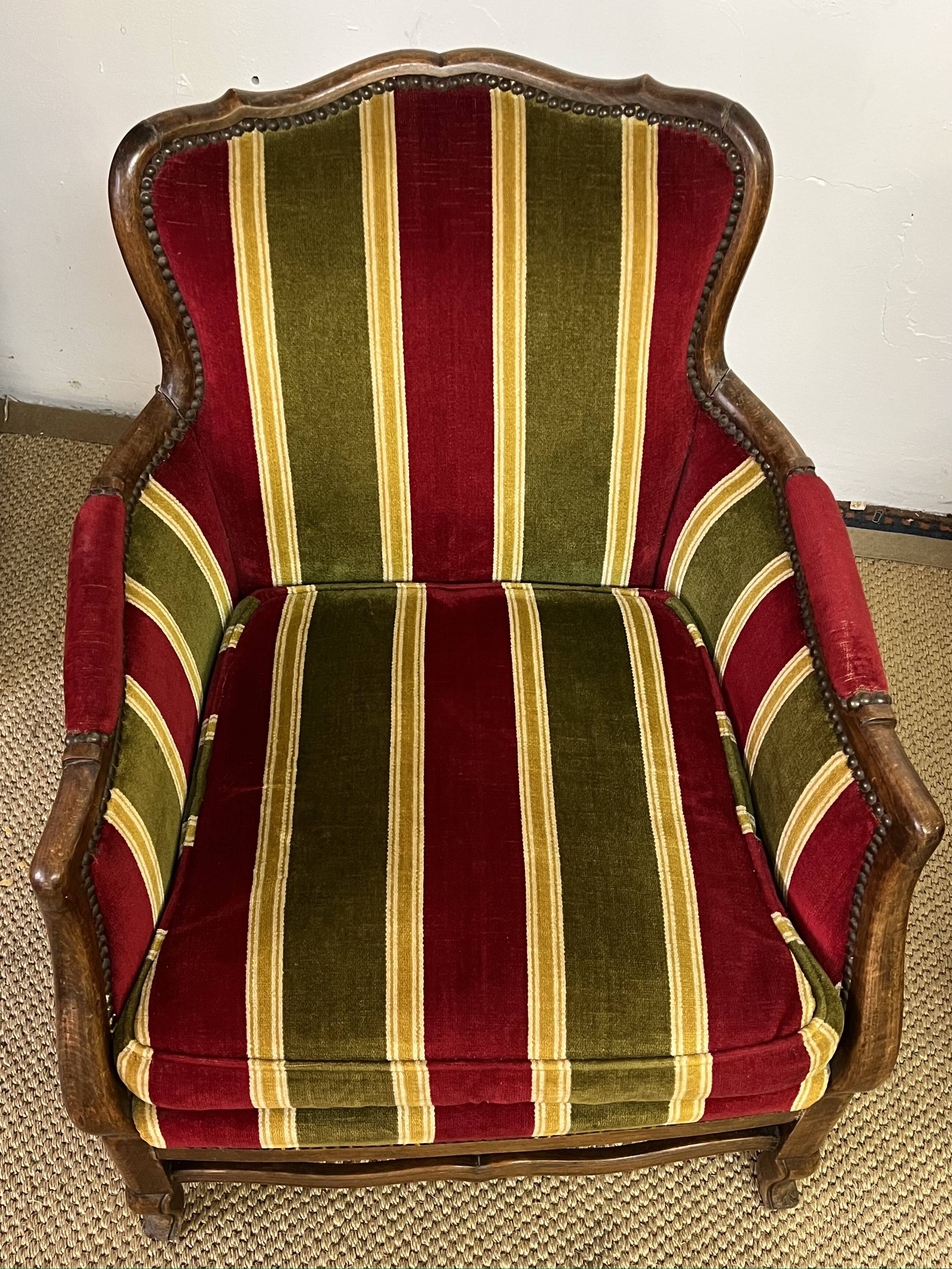 Pair of vintage convertible armchairs