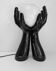 Black hands table lamp 80s