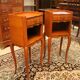 Pair of bedside tables sofa tips in louis XV-style massive cherry