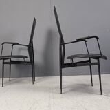 Vintage S44 dining chairs by Giancarlo Vegni for Fasem, set of 4, 1980s