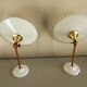 Paire d'appliques murales vintage en opaline