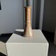 Large antique handmade stoneware candlestick H20