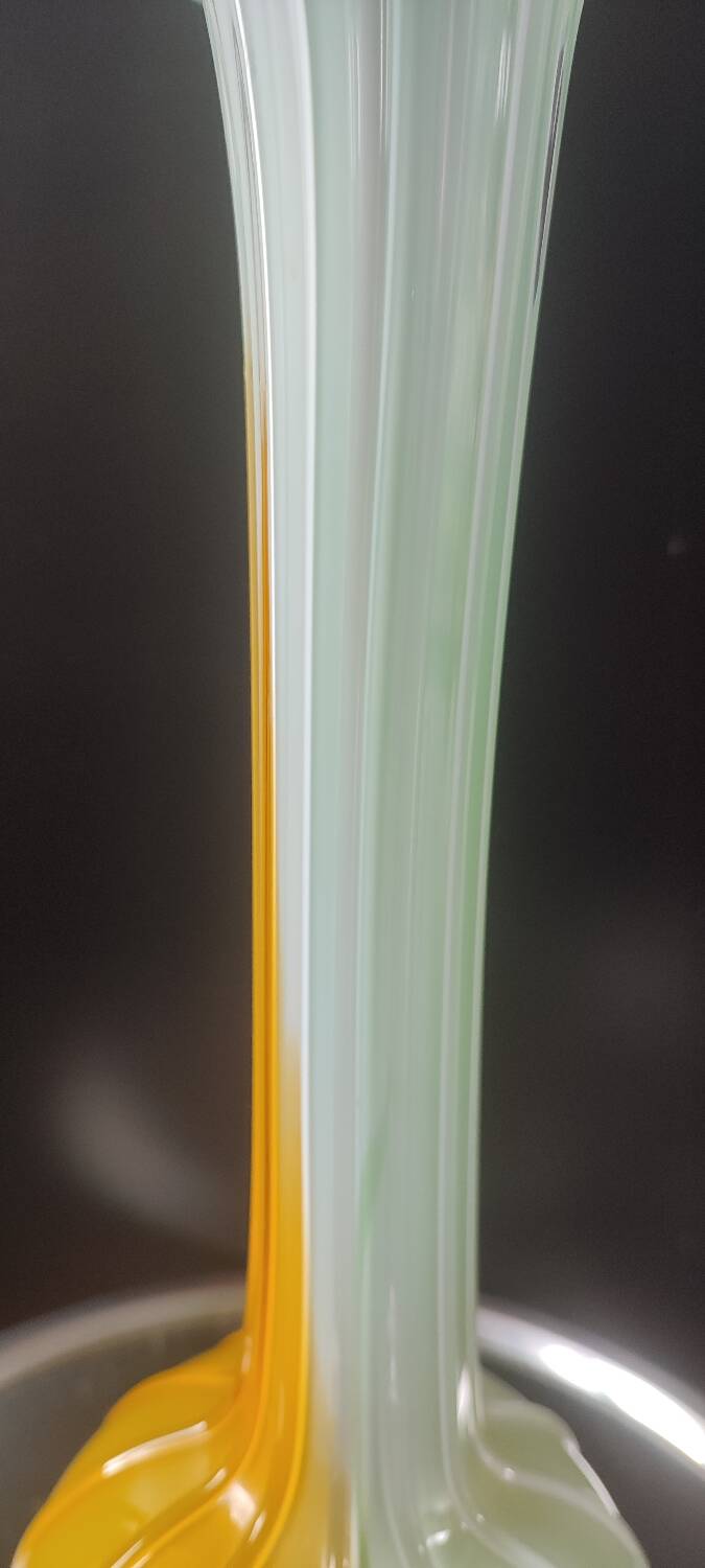 Large blown glass vase, artistic glassware from the 1970s.