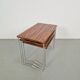 Tables gigognes en chrome et bois de Brabantia, années 1970, ensemble de 3