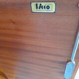 Art Deco secretary in walnut and walnut bramble