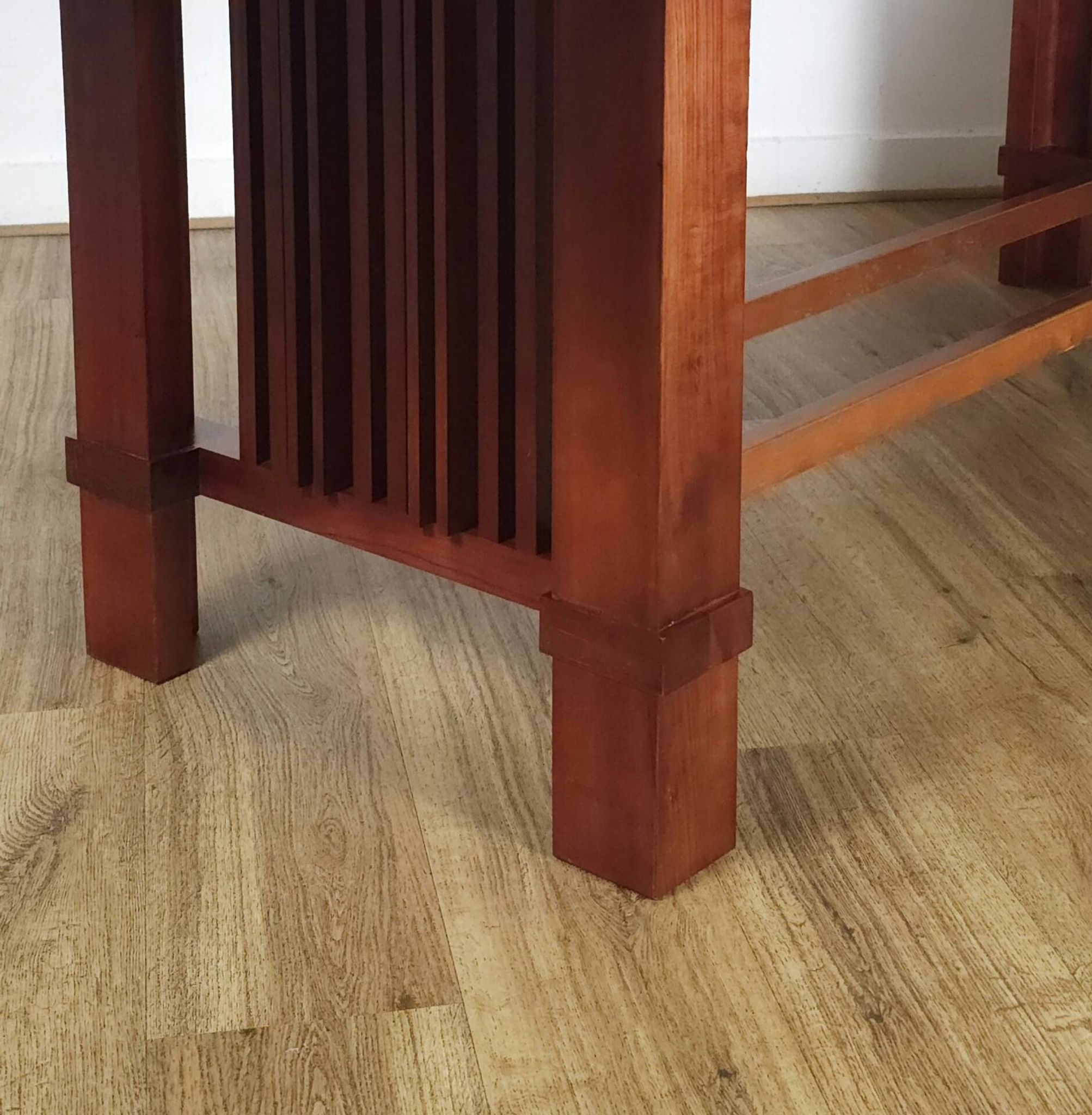 Large vintage cherry wood dining table, Taliesin 608.