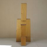 Africanist chair by Alain Gaubert in solid oak Circa 1980