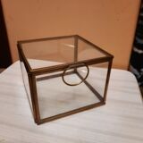 Glass and brass showcase box