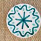 Set of 6 flat plates of French artisanal manufacture vallauris