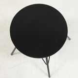 Set of 4 stools in black lacquered wood