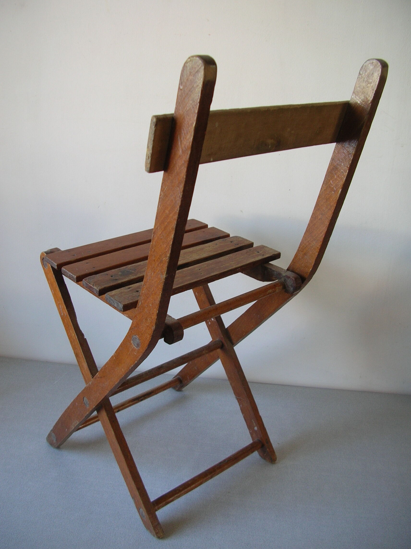 Old wooden folding chair
