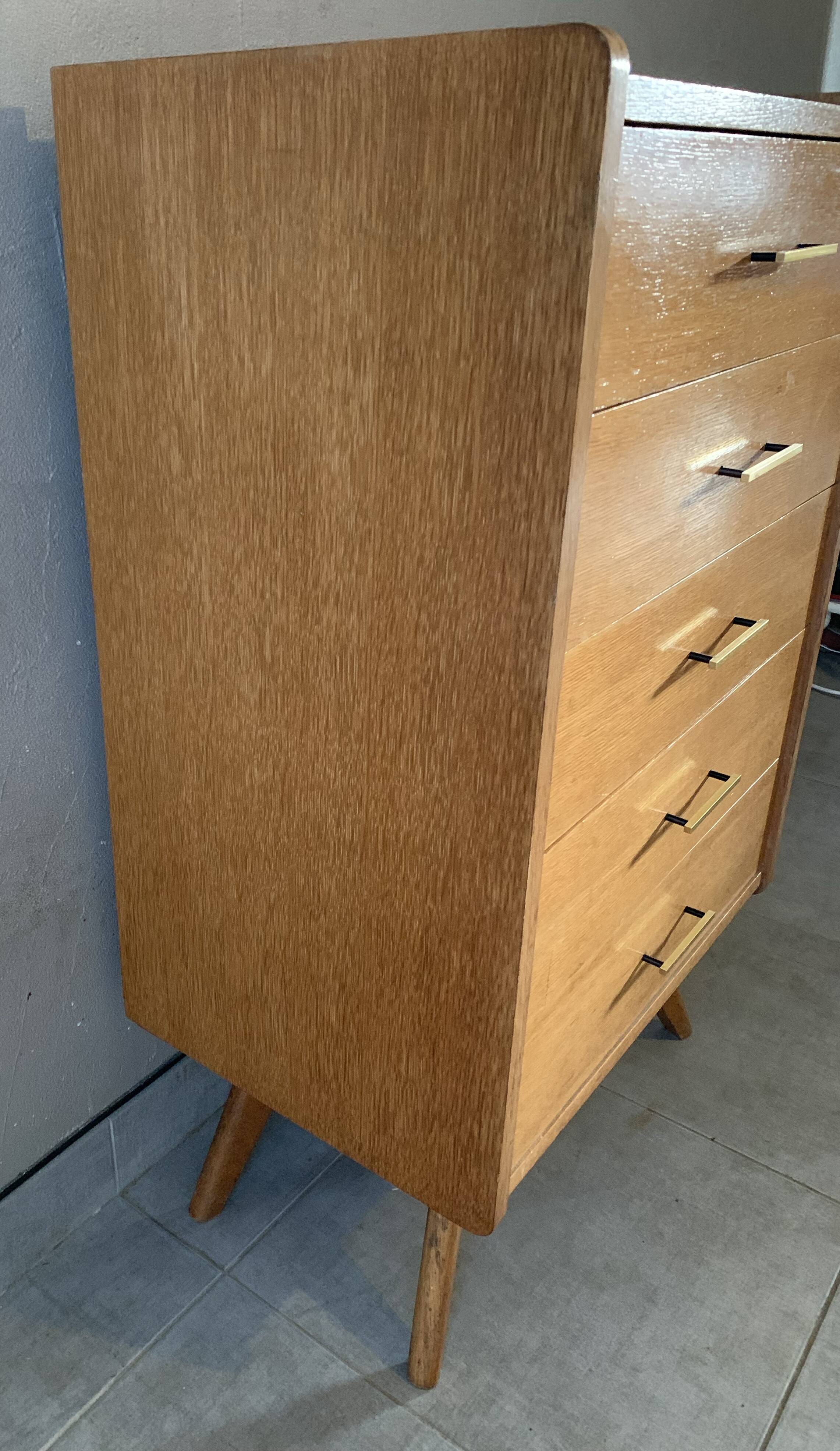 Vintage oak chiffonier from the 1950s
