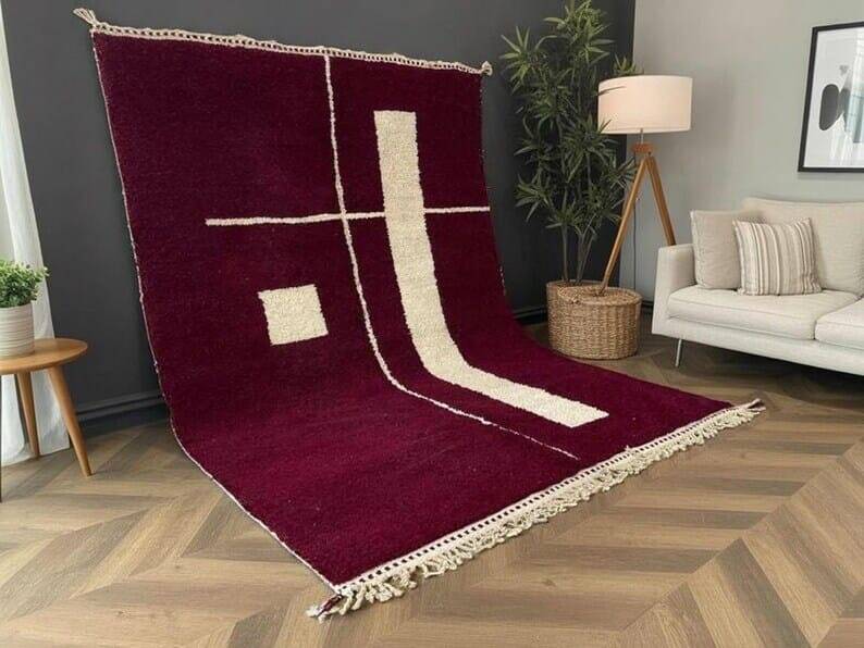 Traditional handmade pure wool rug, size 150 x 250 cm