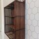 Rattan and bamboo shelf