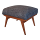 Gray compass foot pouf bench
