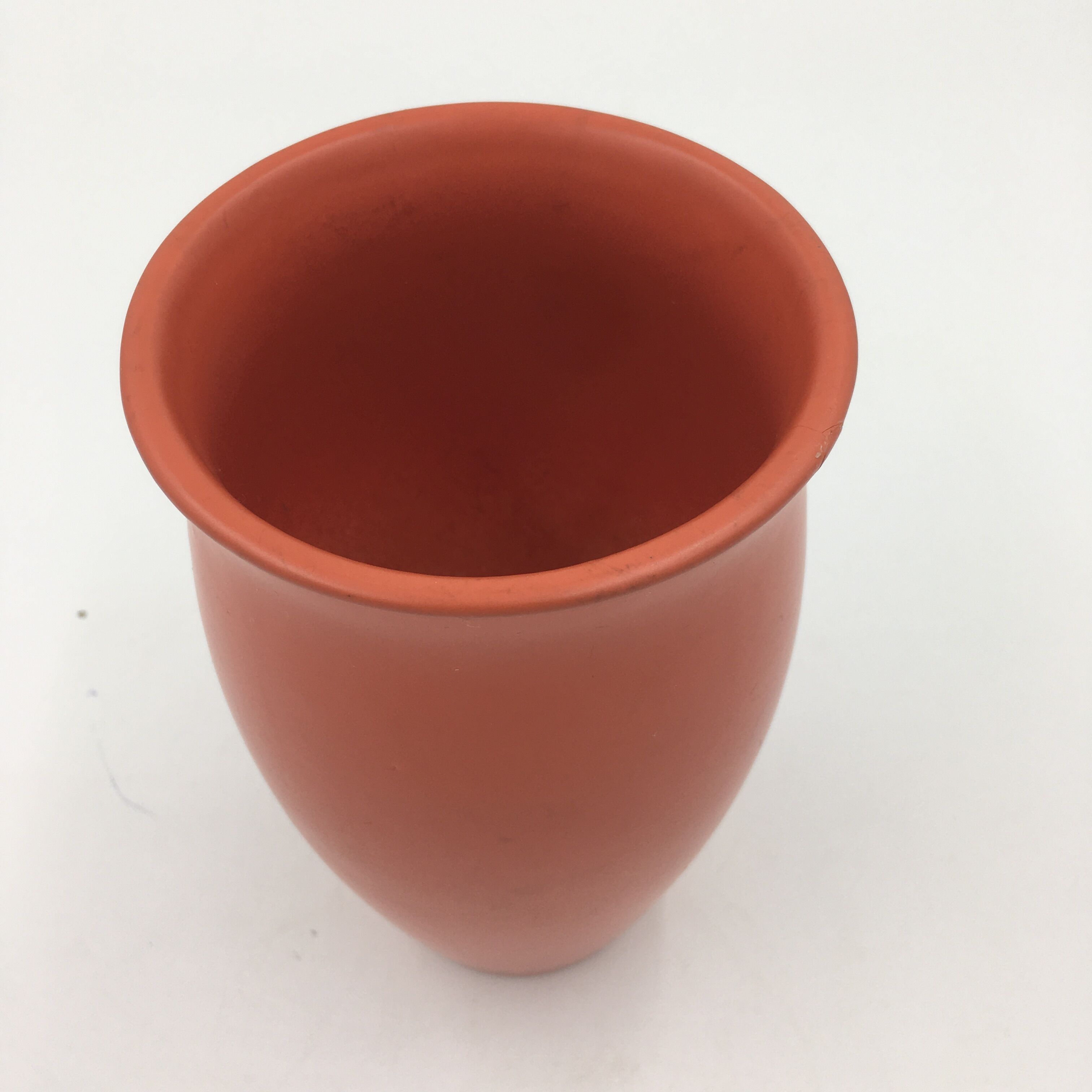 Orange ceramic vase