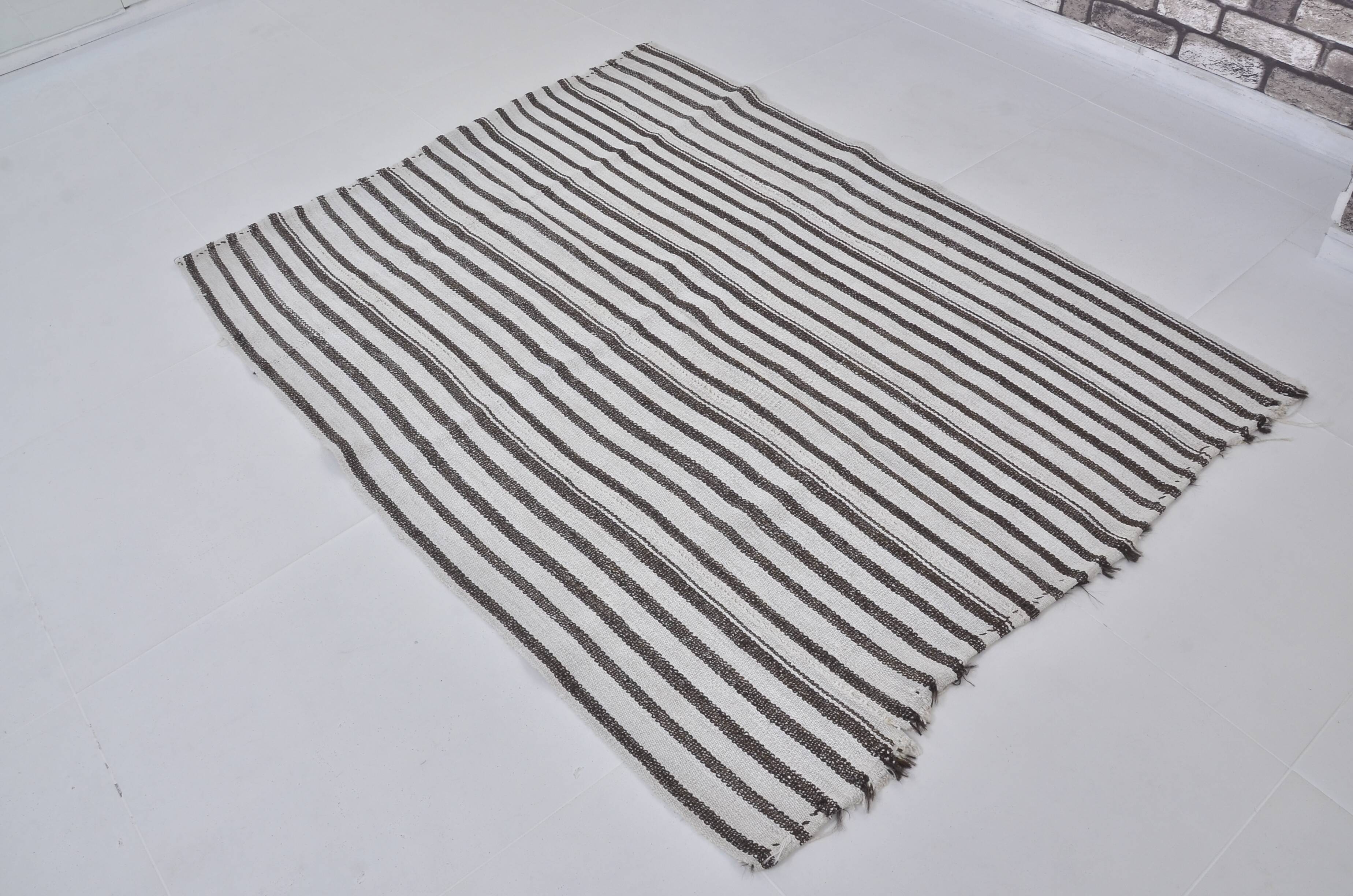 Neutral Vintage Oushak Hemp Kilim sku 3725