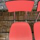 Pair of red Formica chairs Roc 1960