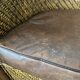 Fauteuil en rotin tressé vintage