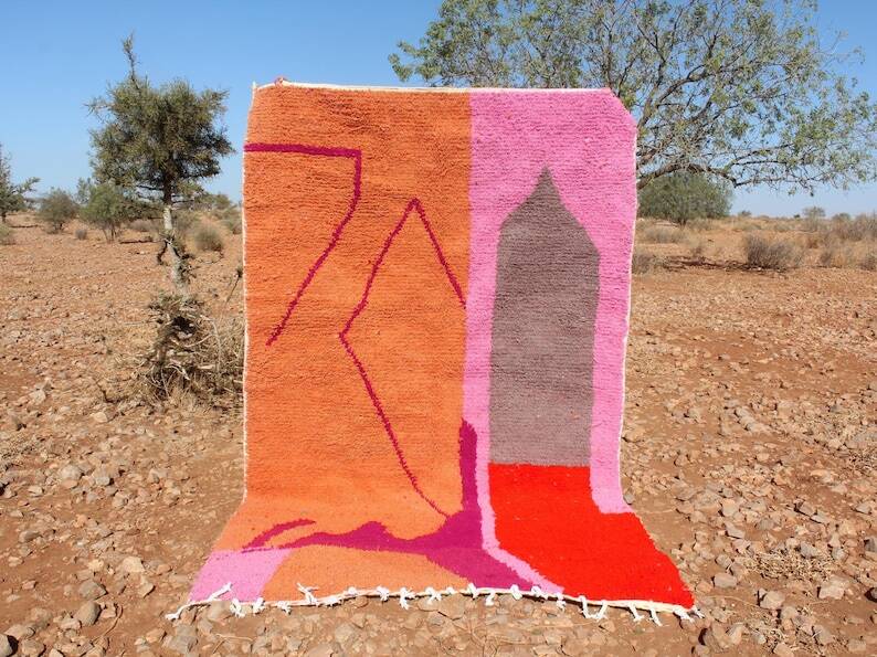 Traditional handmade Berber rug 200cm x 300cm