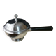 Saucière couverte à queue en métal argenté