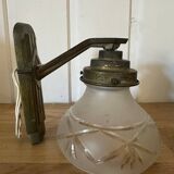 Art Deco wall lamp in metal and glass