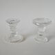 pair of molded glass candlesticks 1950