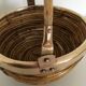 Bamboo and brass handle basket