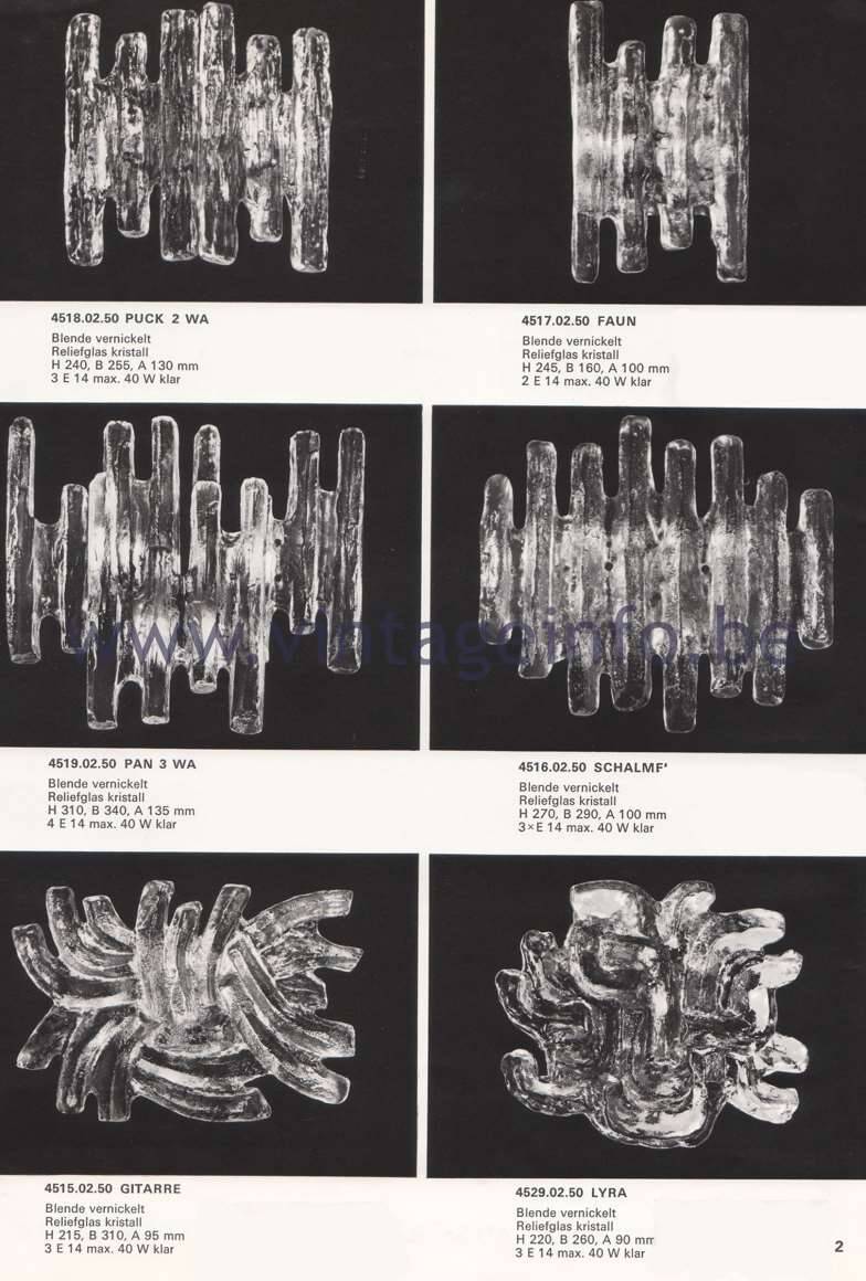 Paire d'appliques en verre glacé par Kalmar, 1970s