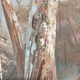Peinture pastel tableau signe L.Harding