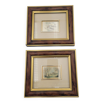 Pair of Chromolithographs signed Angelillo