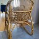 Rare pair of vintage rattan and wicker armchairs from the 1950s