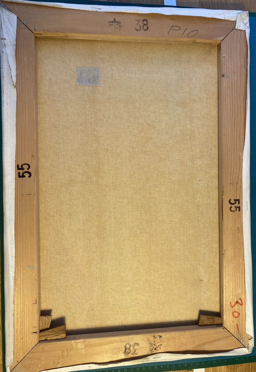 Old painting, urban landscape, 70s